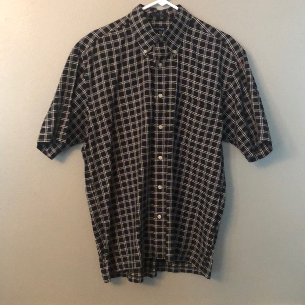 Nautical Men’s S/S Plaid Dress Shirt
